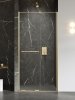 NEW TRENDY Drzwi wnękowe SMART GOLD BRUSHED 1D U 160x200 szkło czyste 8mm Active Shield 2.0 - UCHWYT RELING EXK-7516
